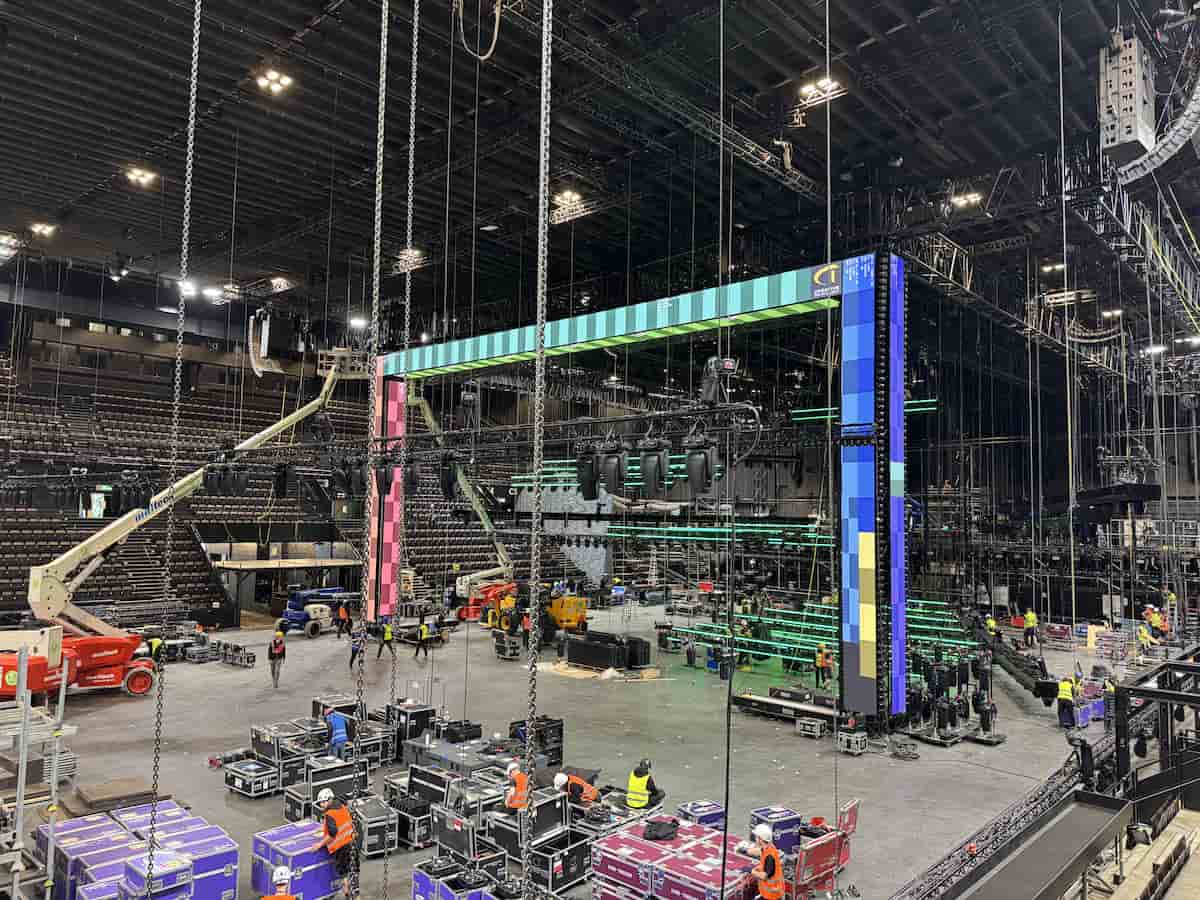 palco in costruzione eurovision 2025